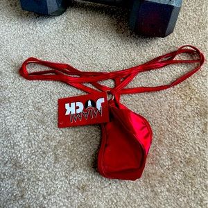 Mens G string. Red Sz L